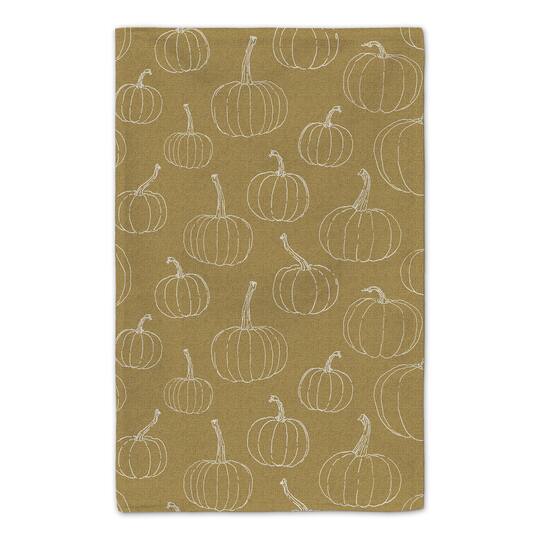 Grateful Hearts Mustard Pumpkin Tea Towel Set